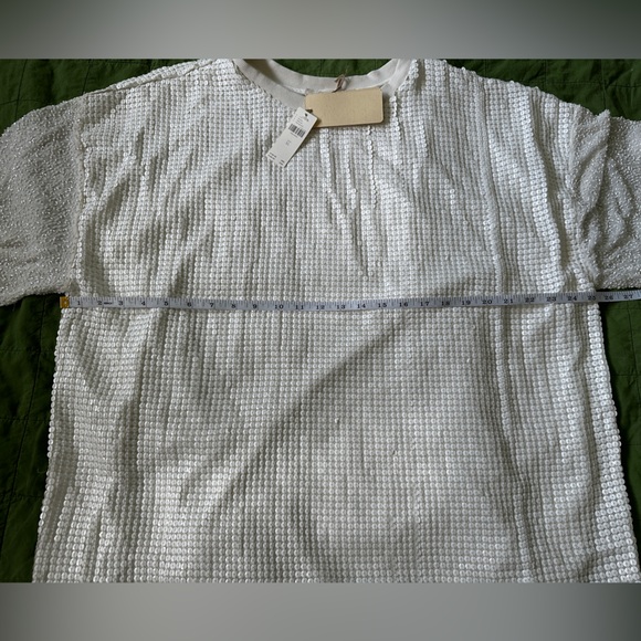Anthropologie Let Me Be Sequin Mini Dress Women’s Size XL. White, NWT - Picture 5 of 14